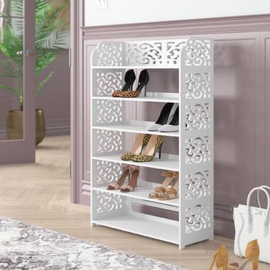 Plastic shoe best sale rack with cover